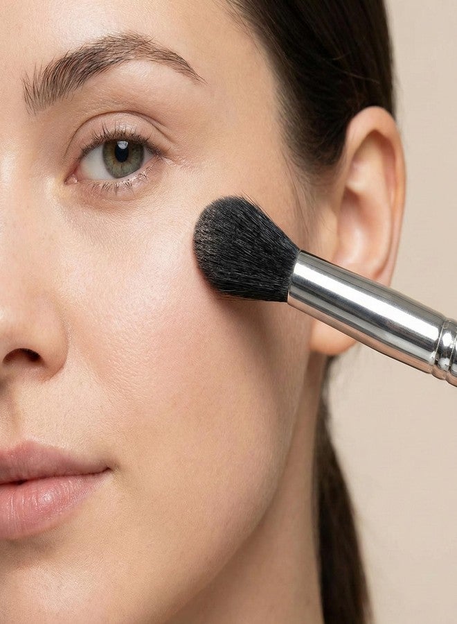 ZAQ TAPERED HIGHLIGHT/BLEANDING BRUSH For Blush, Highlighter, Loose, Or Pressed Powder, Soft, Synthetic Bristles, Precise Makeup Application - Image 3